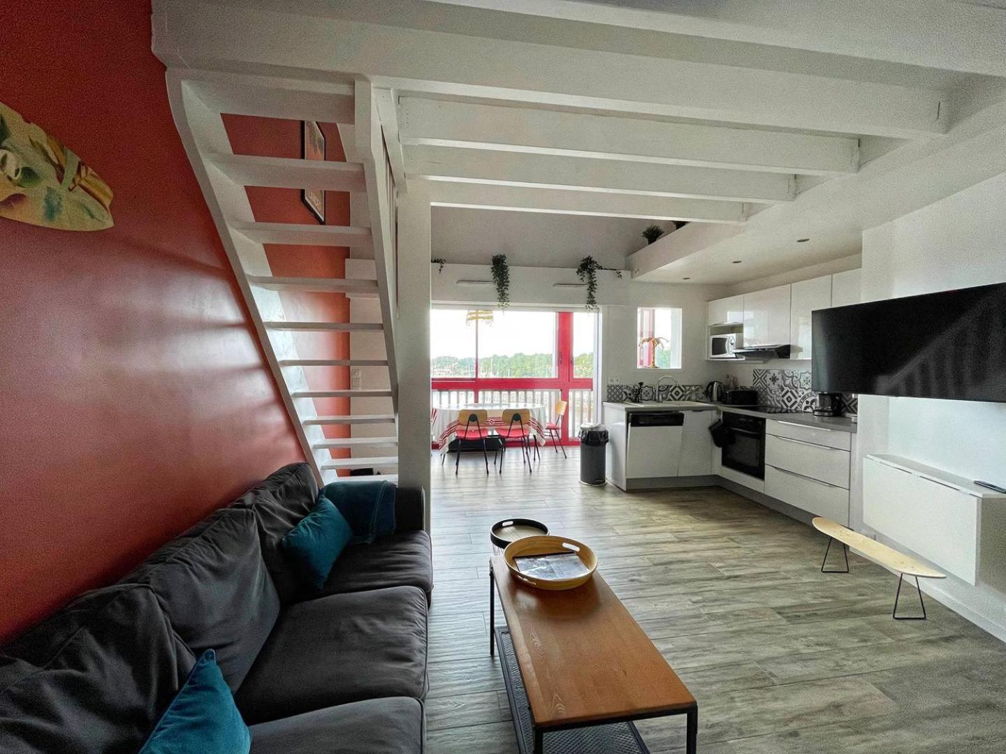 Ferienwohnung Port Sud - T3 En Duplex Avec Vue Panoramique Sur Le Port De Capbreton Exterior foto